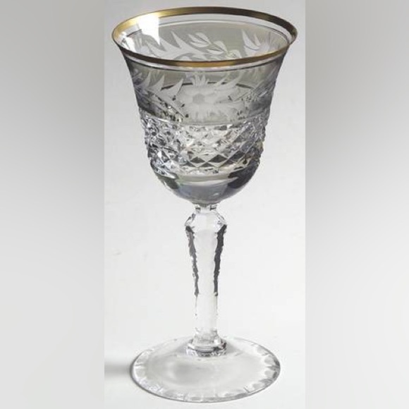Marchioness by Ebeling and Reuss Green Crystal Wine Glass Western Germany - Picture 5 of 5